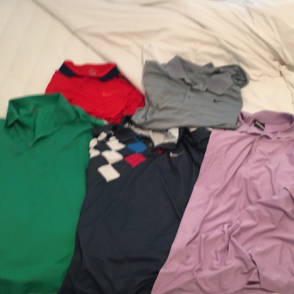 Nike Golf shirts, 5 for $50. All dri fit sz. Large - Picture 1 of 6